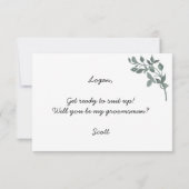 Invitation Feuilles Botaniques Seras-Tu Mon Témoin (Dos)