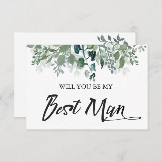 Invitation Feuilles botaniques Veux-tu être mon témoin (Devant / Derrière)