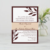 Invitation Feuilles Brown :Invitation (Debout devant)