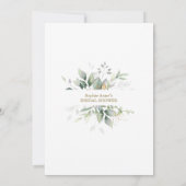 Invitation Feuilles Changement de régime Fête des mariées Rep (Dos)