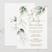 Invitation Feuilles Changement de régime Fête des mariées Rep (Devant / Derrière)