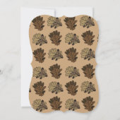 Invitation Feuilles chêne Automne Mariage naturel (Dos)