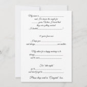 Invitation Feuilles, Conseils de mariage pour mariée et marié (Dos)