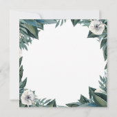 Invitation Feuilles d'anémone Vert Floral & Or Mariage Rustiq (Dos)