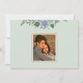 Invitation Feuilles d'aquarelle 10b Mariage Intime Fête (Dos)