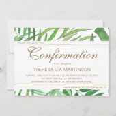 Invitation Feuilles d'aquarelle avec confirmation croisée (Devant)