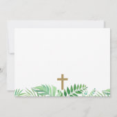 Invitation Feuilles d'aquarelle avec confirmation croisée (Dos)