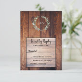 Invitation Feuilles d'aquarelle sur le bois de la grange phot (Debout devant)