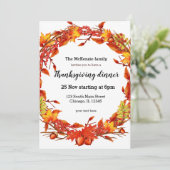 Invitation Feuilles d'automne (Debout devant)