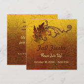 Invitation Feuilles d'automne (Devant / Derrière)