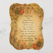 Invitation Feuilles d'automne (Devant / Derrière)