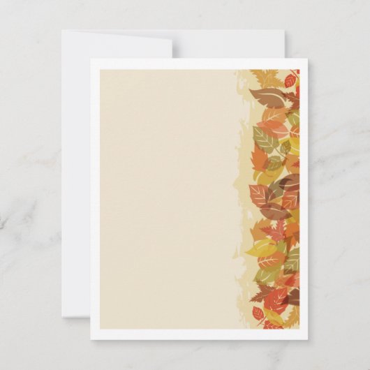 Invitation Feuilles d'automne (Dos)