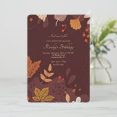 Invitation Feuilles d'automne (Debout devant)