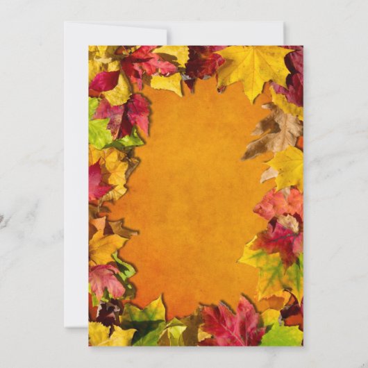 Invitation Feuilles d'automne 1 (Dos)