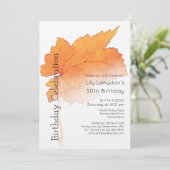 Invitation Feuilles d'automne Aquarelle Automne (Debout devant)