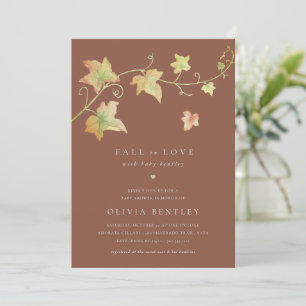 Invitation Feuilles d'automne Baby shower d'automne moderne