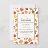 Invitation Feuilles d'automne Camping Famille Réunion Jambore (Devant)