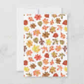 Invitation Feuilles d'automne Camping Famille Réunion Jambore (Dos)