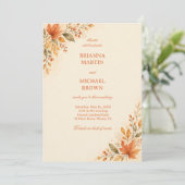 Invitation Feuilles d'Automne Chaudes (Debout devant)