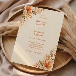 Invitation Feuilles d'Automne Chaudes