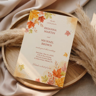 Invitation Feuilles d'Automne Chaudes