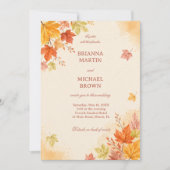 Invitation Feuilles d'Automne Chaudes (Devant)