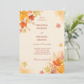 Invitation Feuilles d'Automne Chaudes (Debout devant)