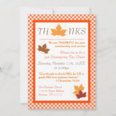 Invitation Feuilles d'automne - Dîner d'action de grâces Invi (Devant)