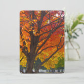 Invitation Feuilles d'automne d'orange jaune (Debout devant)