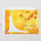 Invitation Feuilles d'automne, Douche nuptiale (Devant)