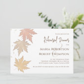 Invitation Feuilles d'automne élégantes Feuilles d'automne ve (Debout devant)