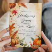 Invitation Feuilles d'automne et dîner de Thanksgiving Citrou