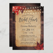 Invitation Feuilles d'automne et Fête des mariées d'éclairage (Devant / Derrière)