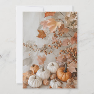 Invitation Feuilles d'automne et petites manches   Automne co