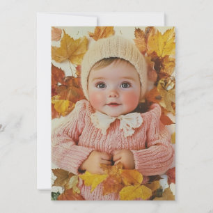 Invitation Feuilles d'automne et petites manches   Automne do