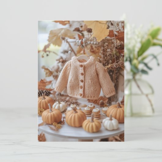 Invitation Feuilles d'automne et petits bras | Champ de citro (Debout devant)