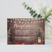 Invitation Feuilles d'automne et réception de mariage d'autom (Debout devant)