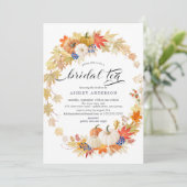 Invitation Feuilles d'automne Fête des mariées de couronnes T (Debout devant)
