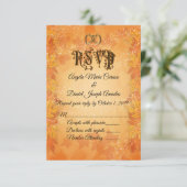 Invitation Feuilles d'automne Mariage de automne RSVP (Debout devant)