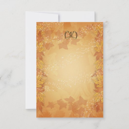 Invitation Feuilles d'automne Mariage de automne RSVP (Dos)