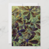 Invitation Feuilles d'automne Mariage jaune violet vert (Dos)