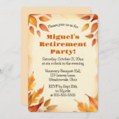Invitation Feuilles d'automne modifiables (Devant / Derrière)
