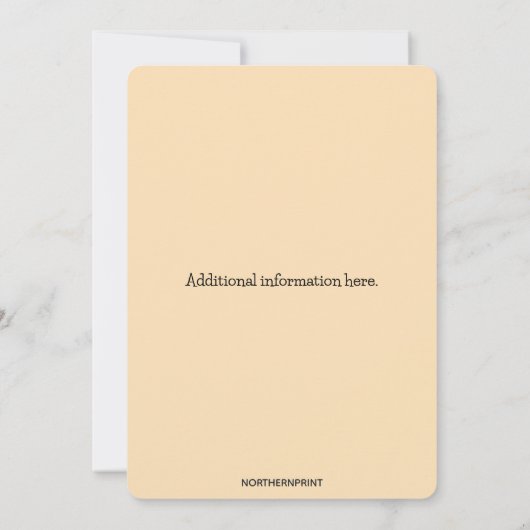 Invitation Feuilles d'automne modifiables (Dos)