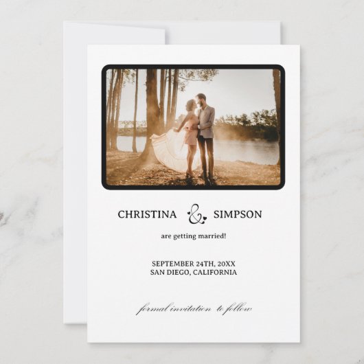 Invitation Feuilles d'automne noires classiques 2 Photo  Enre (Dos)