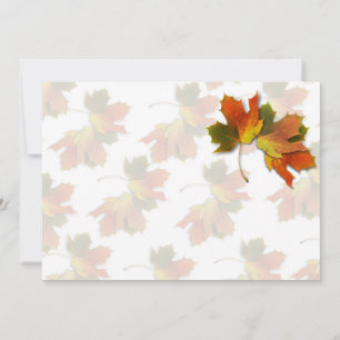 Invitation Feuilles D'Automne Orange Et Doré