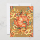 Invitation Feuilles d'automne oranges citrouilles dîner de Th (Dos)