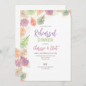 Invitation Feuilles d'automne peintes à la main (Devant / Derrière)