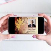 Invitation Feuilles d'automne peintes Fête funéraire vivante