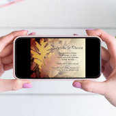 Invitation Feuilles d'automne peintes Mariage Enregistrer la