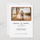 Invitation Feuilles d'automne, Photo, Minimaliste Enregistrer (Dos)